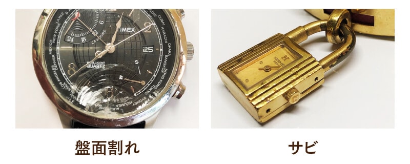 腕時計の盤面汚れ、サビのイメージ